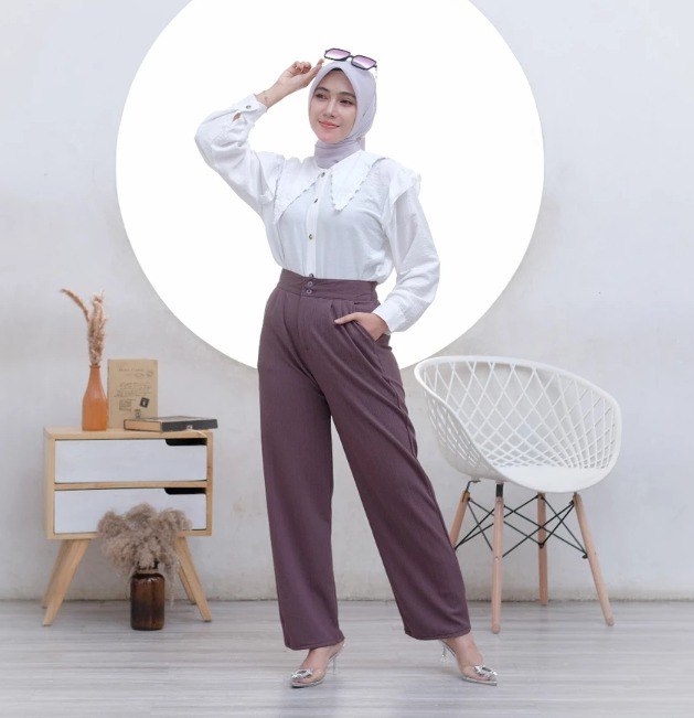 CELANA JENNIE PANTS KNIT 5 SIZE - BAWAHAN PEREMPUAN